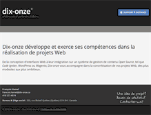 Tablet Screenshot of dix-onze.ca
